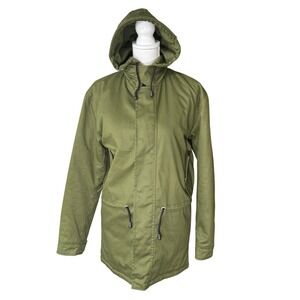 Straight To Hell Hunter Olive Green Fishtail Parka Jacket Men's XS Cotton Hooded